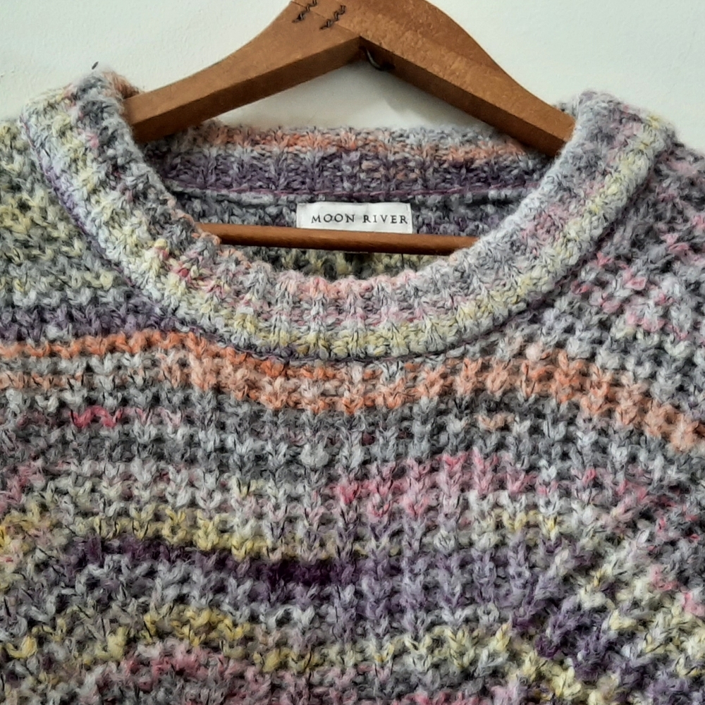Multicolor Cable Knit Sweater